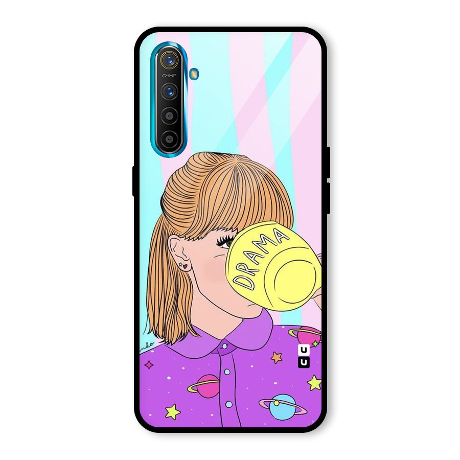 Drama Cup Glass Back Case for Realme X2