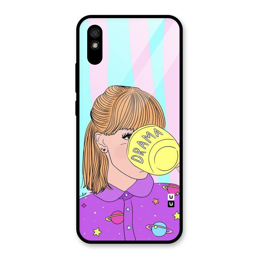 Drama Cup Glass Back Case for Redmi 9i