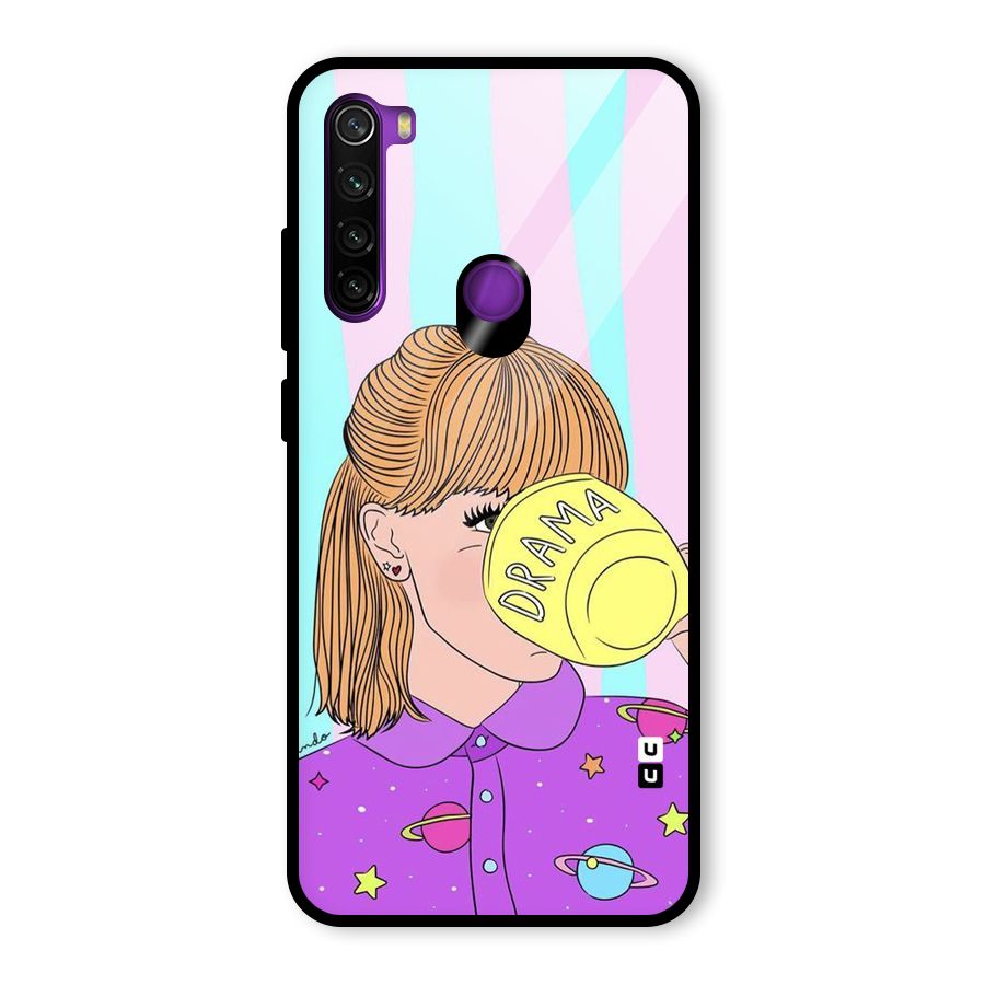 Drama Cup Glass Back Case for Redmi Note 8