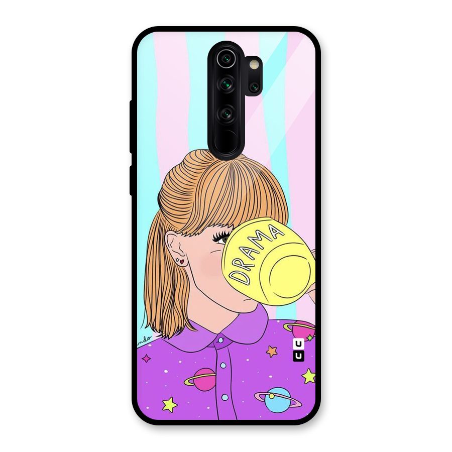 Drama Cup Glass Back Case for Redmi Note 8 Pro
