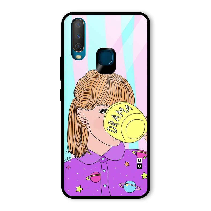 Drama Cup Glass Back Case for Vivo U10