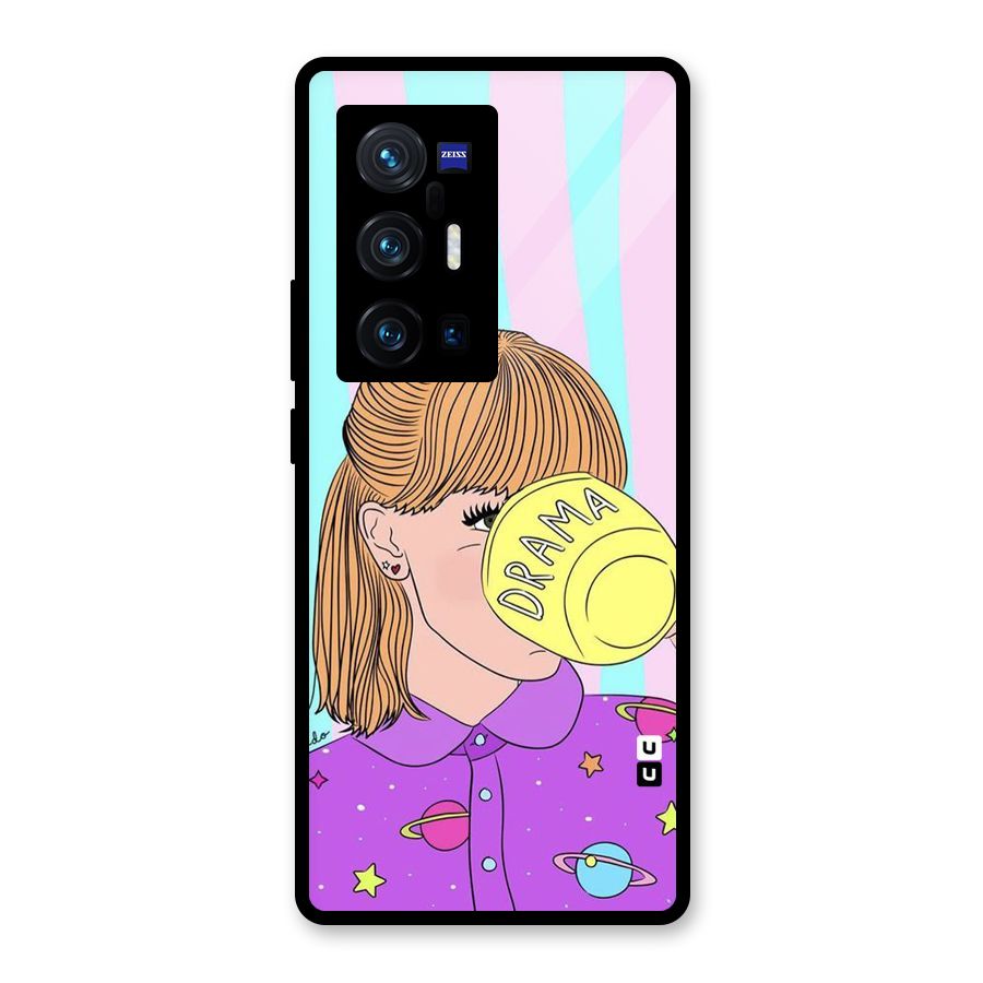 Drama Cup Glass Back Case for Vivo X70 Pro Plus