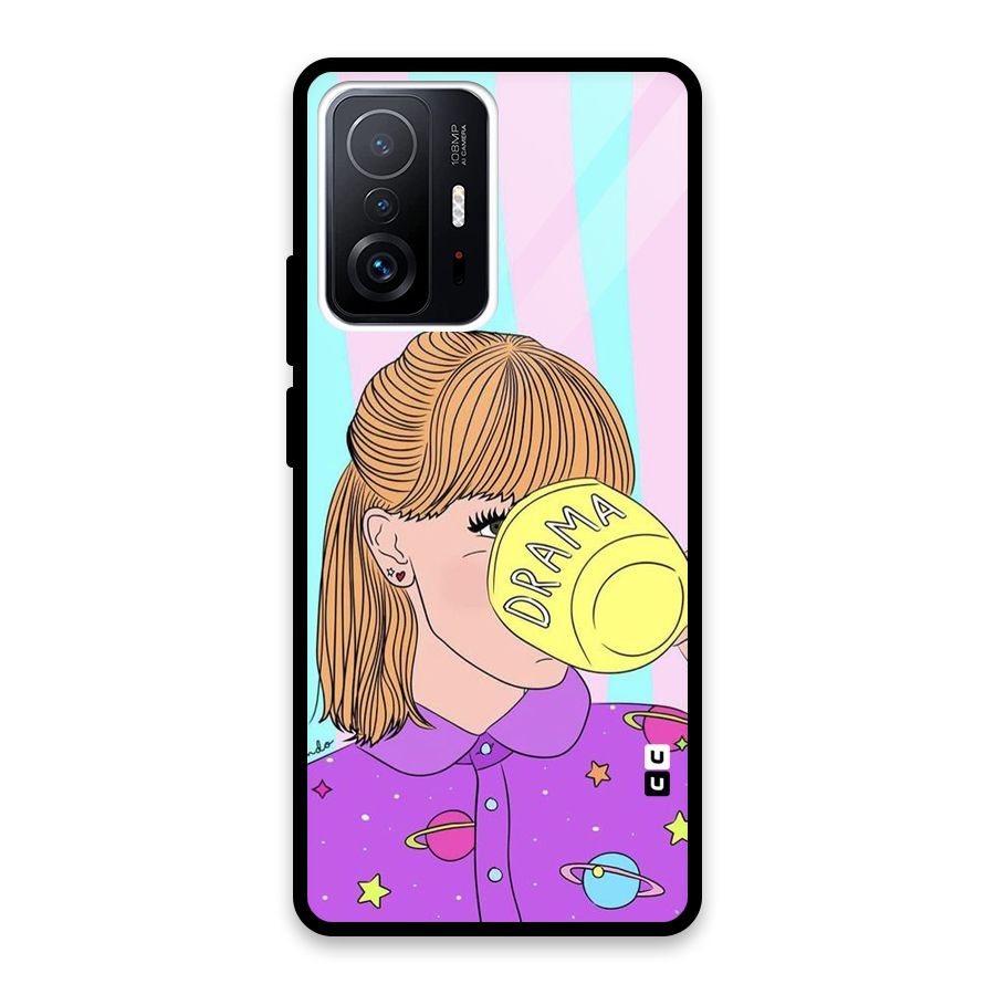 Drama Cup Glass Back Case for Xiaomi 11T Pro