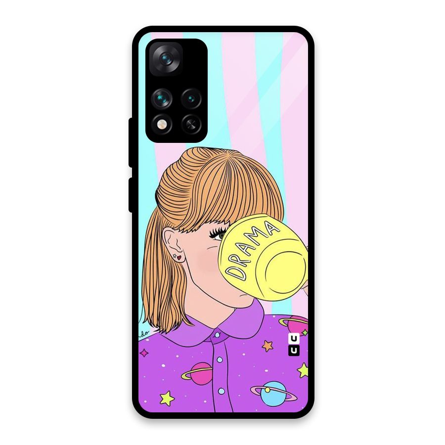Drama Cup Glass Back Case for Xiaomi 11i HyperCharge 5G
