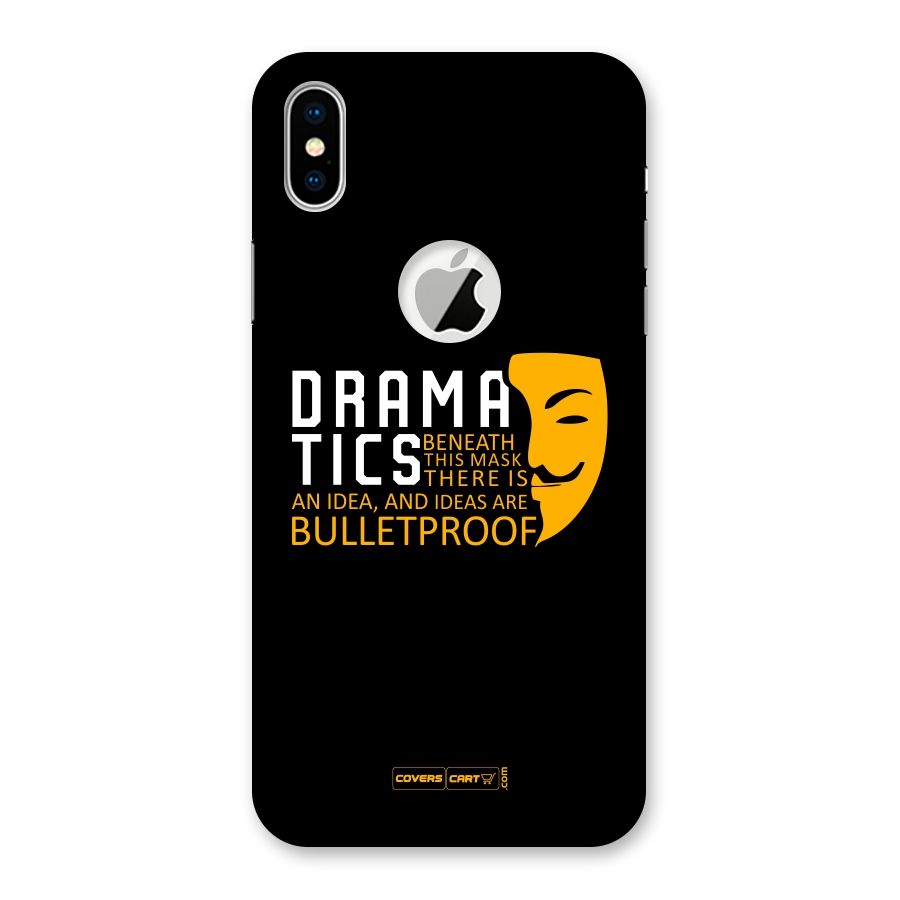 Dramatics Back Case for iPhone X Logo Cut