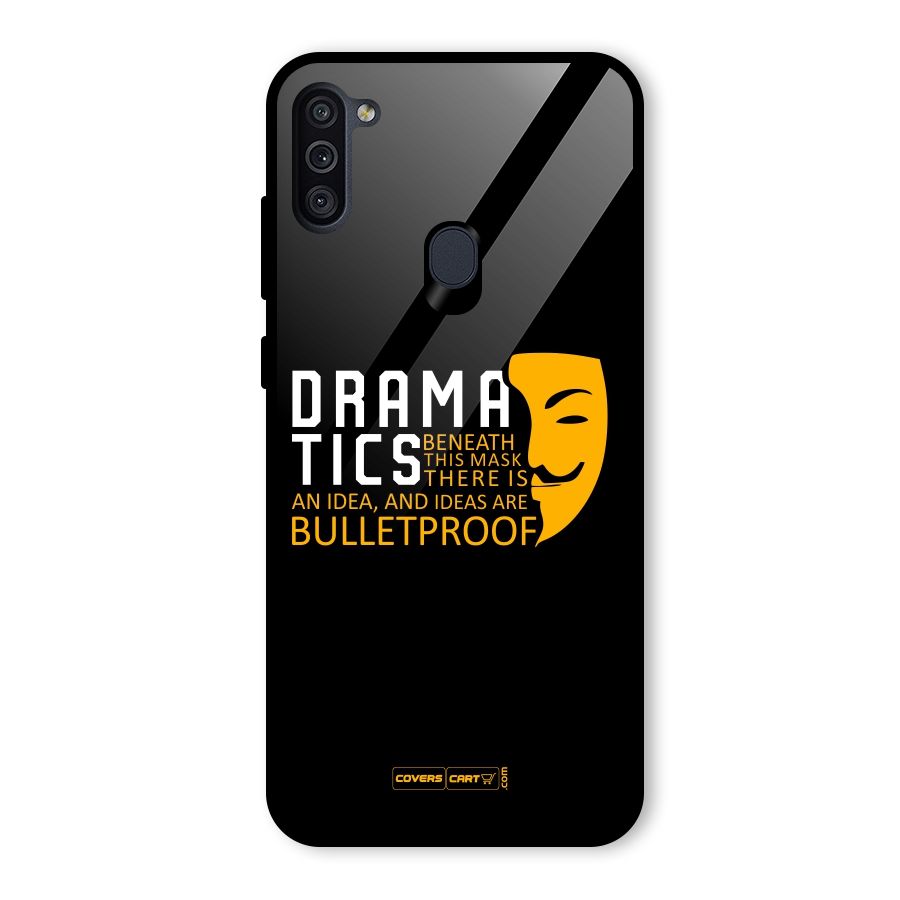 Dramatics Glass Back Case for Galaxy M11