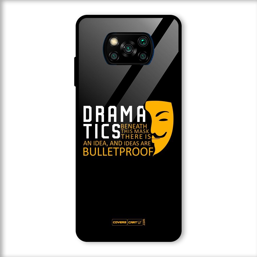 Dramatics Glass Back Case for Poco X3