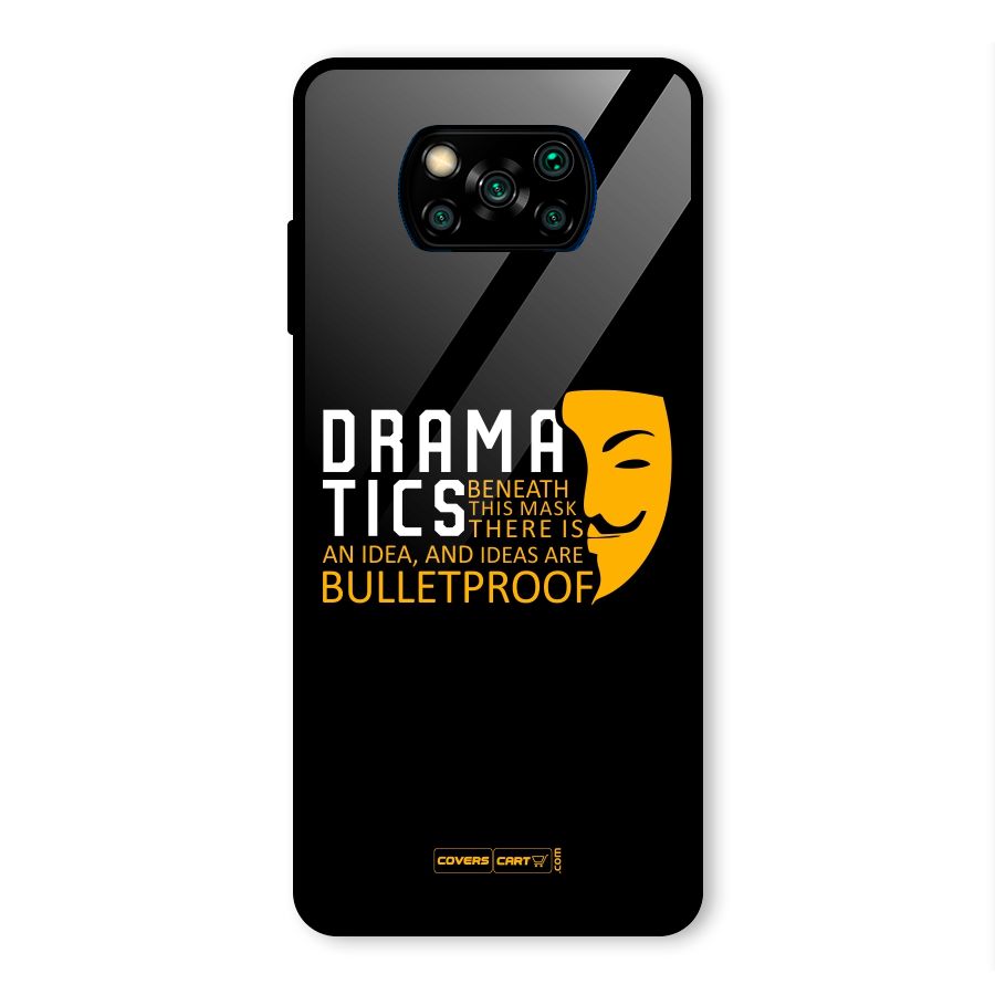 Dramatics Glass Back Case for Poco X3 Pro