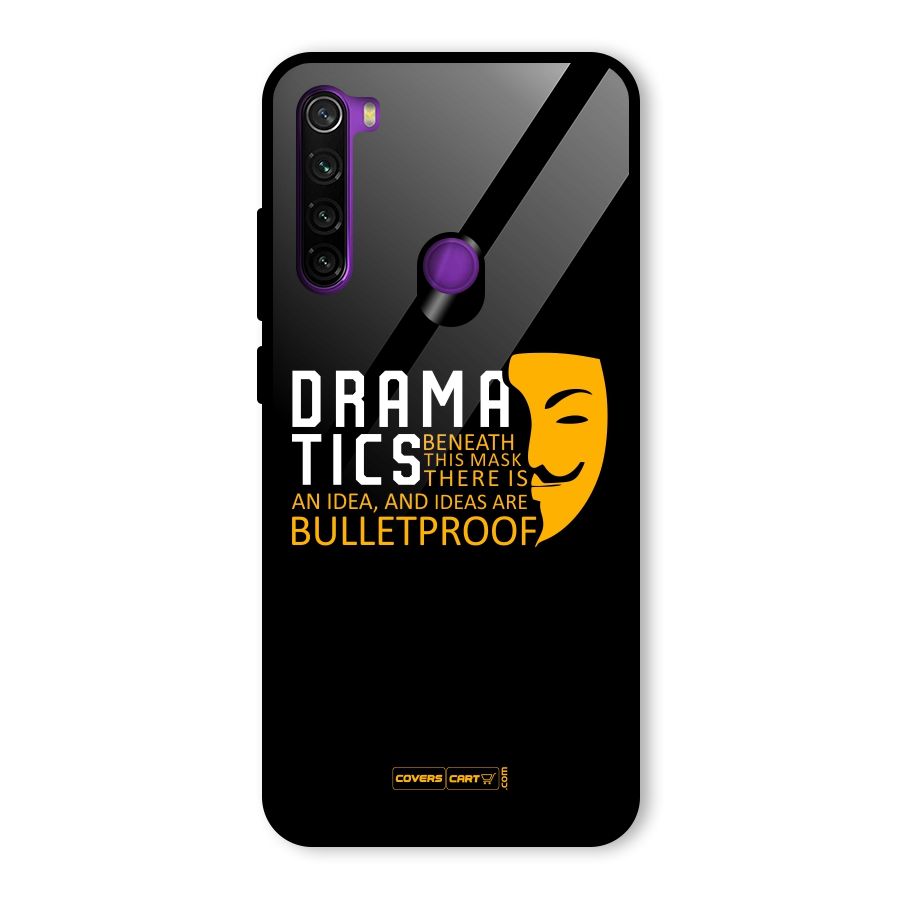 Dramatics Glass Back Case for Redmi Note 8