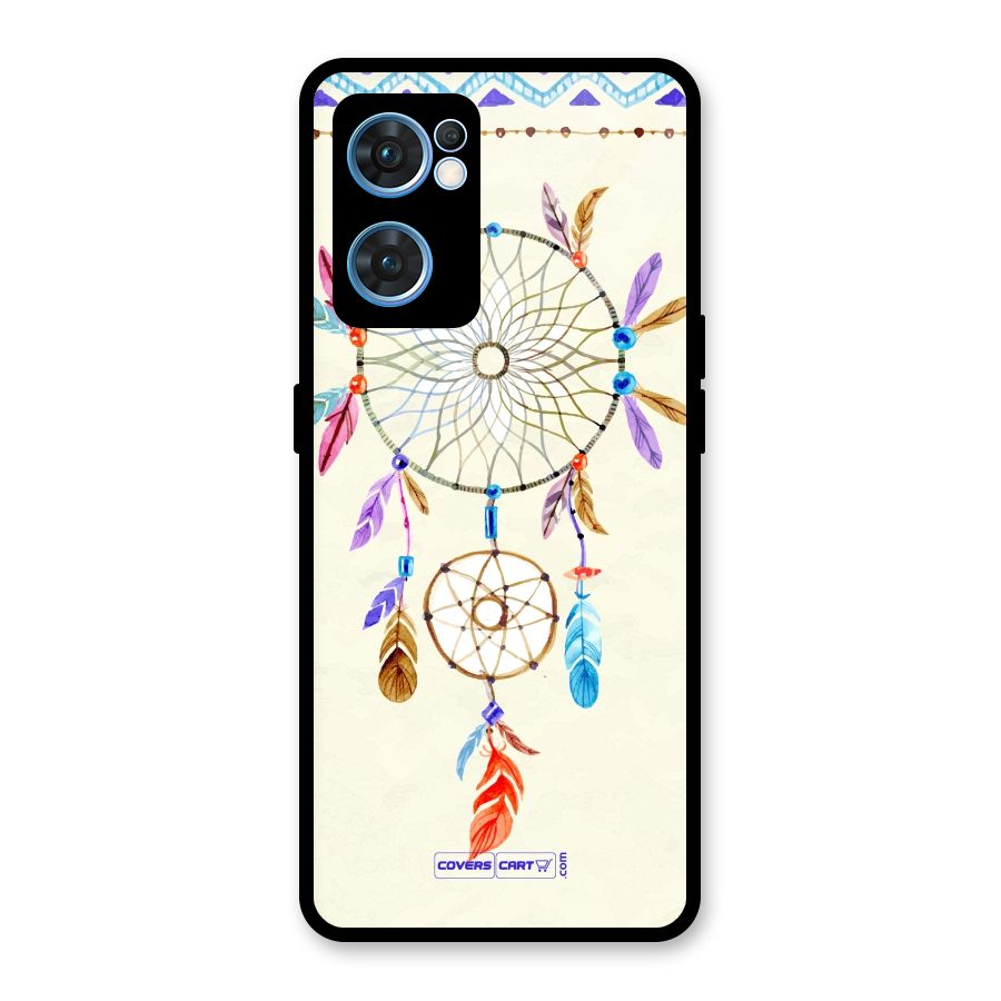 Dream Catcher Glass Back Case for Oppo Reno7 5G