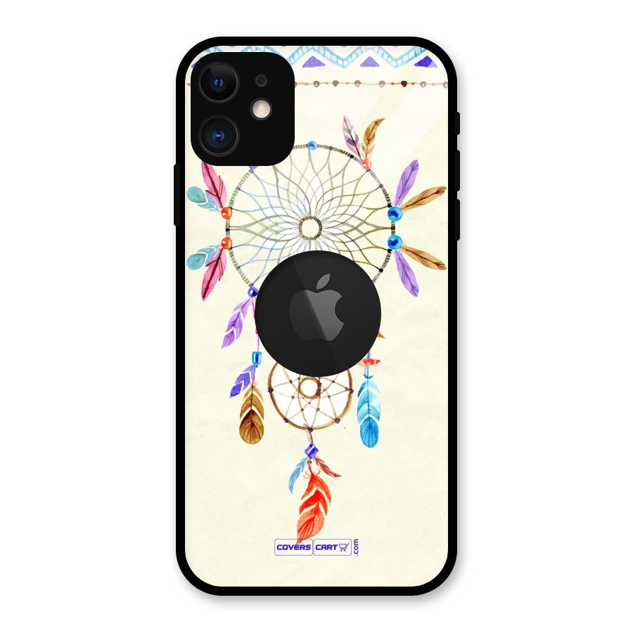 Dream Catcher Glass Back Case for iPhone 11 Logo Cut