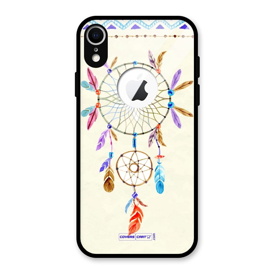 Dream Catcher Glass Back Case for iPhone XR Logo Cut