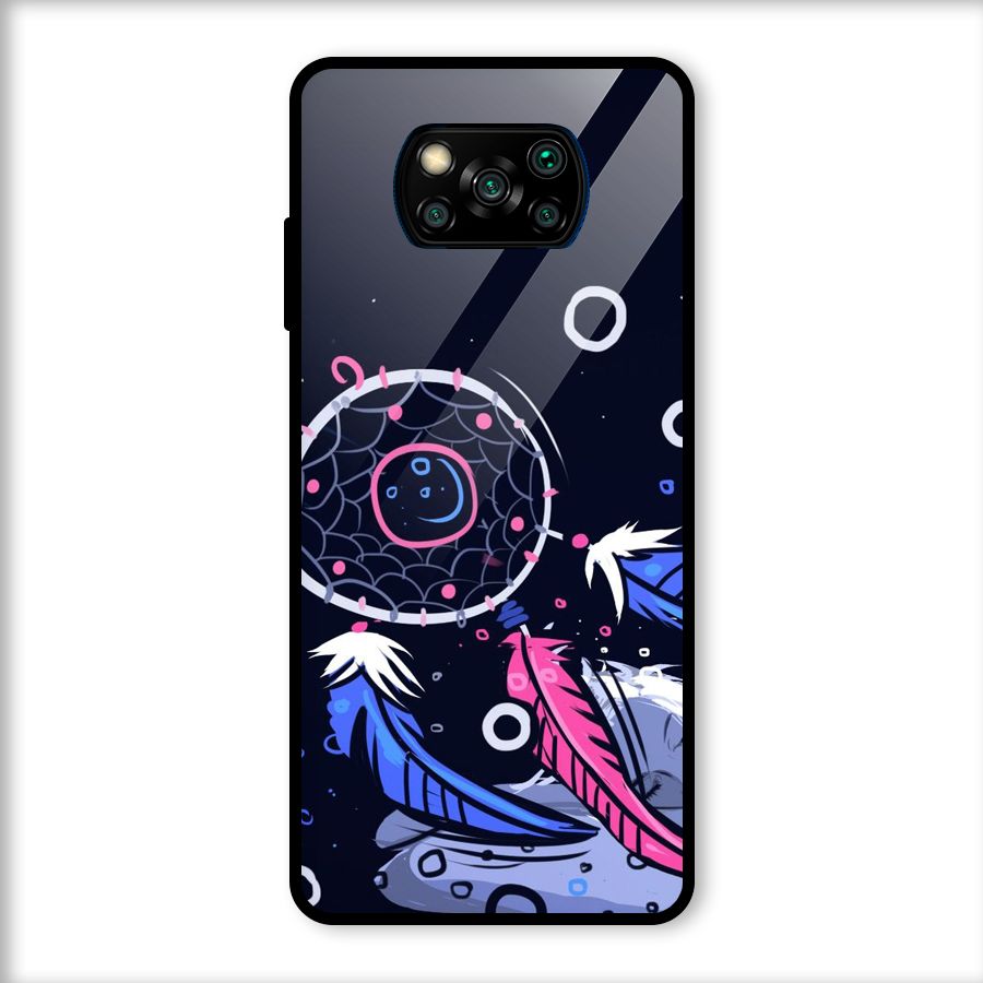 Dream Catcher Minimal Glass Back Case for Poco X3