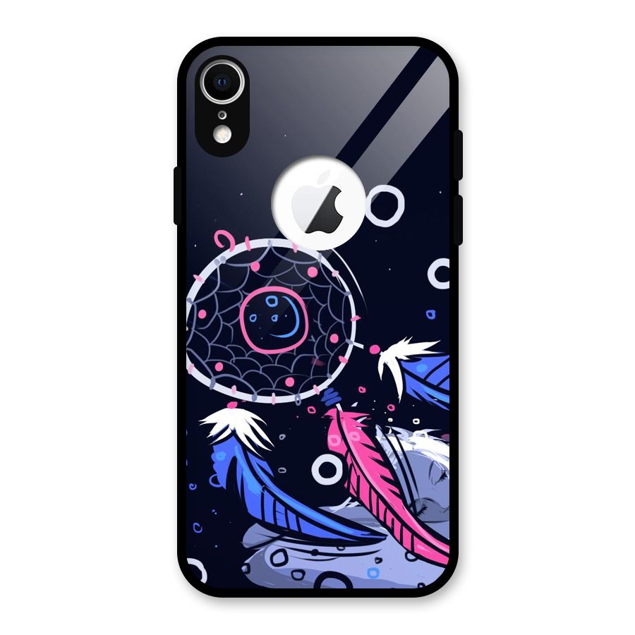 Dream Catcher Minimal Glass Back Case for iPhone XR Logo Cut