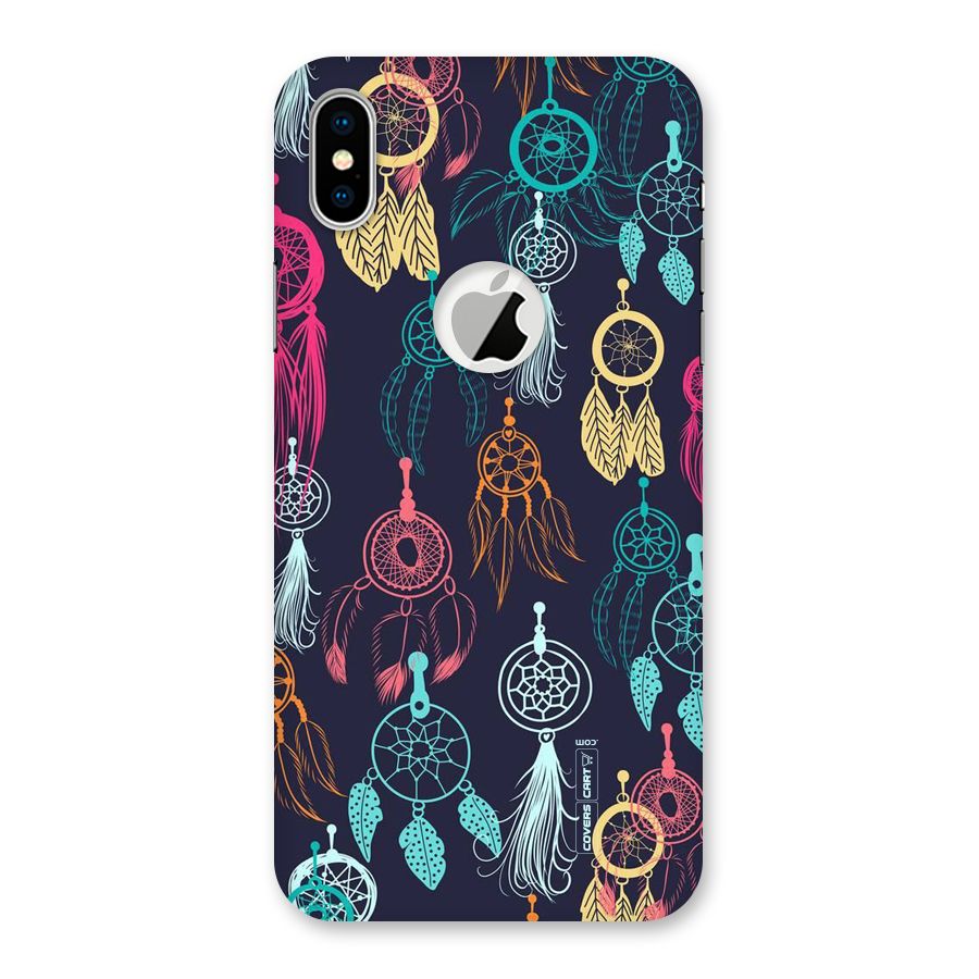 Dream Catcher Pattern Back Case for iPhone XS Logo Cut