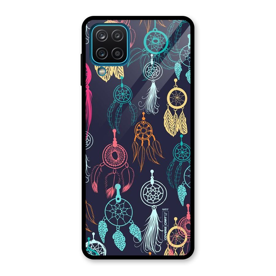 Dream Catcher Pattern Glass Back Case for Galaxy A12
