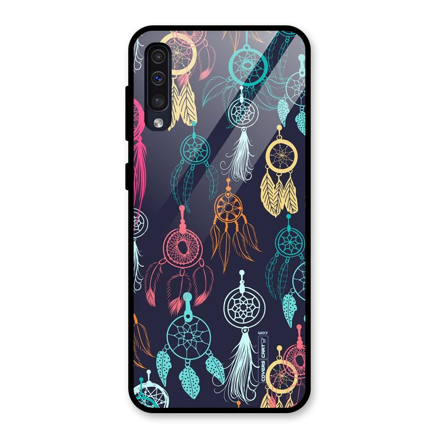 Dream Catcher Pattern Glass Back Case for Galaxy A50
