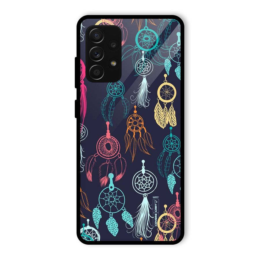 Dream Catcher Pattern Glass Back Case for Galaxy A53 5G