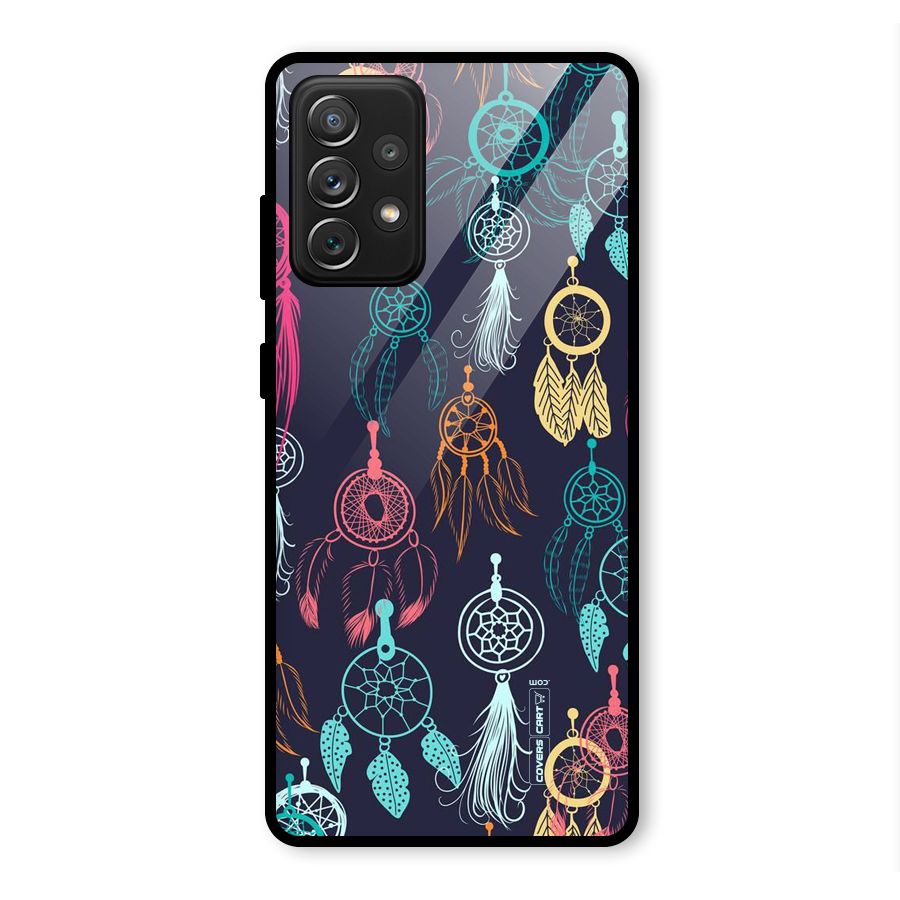 Dream Catcher Pattern Glass Back Case for Galaxy A72
