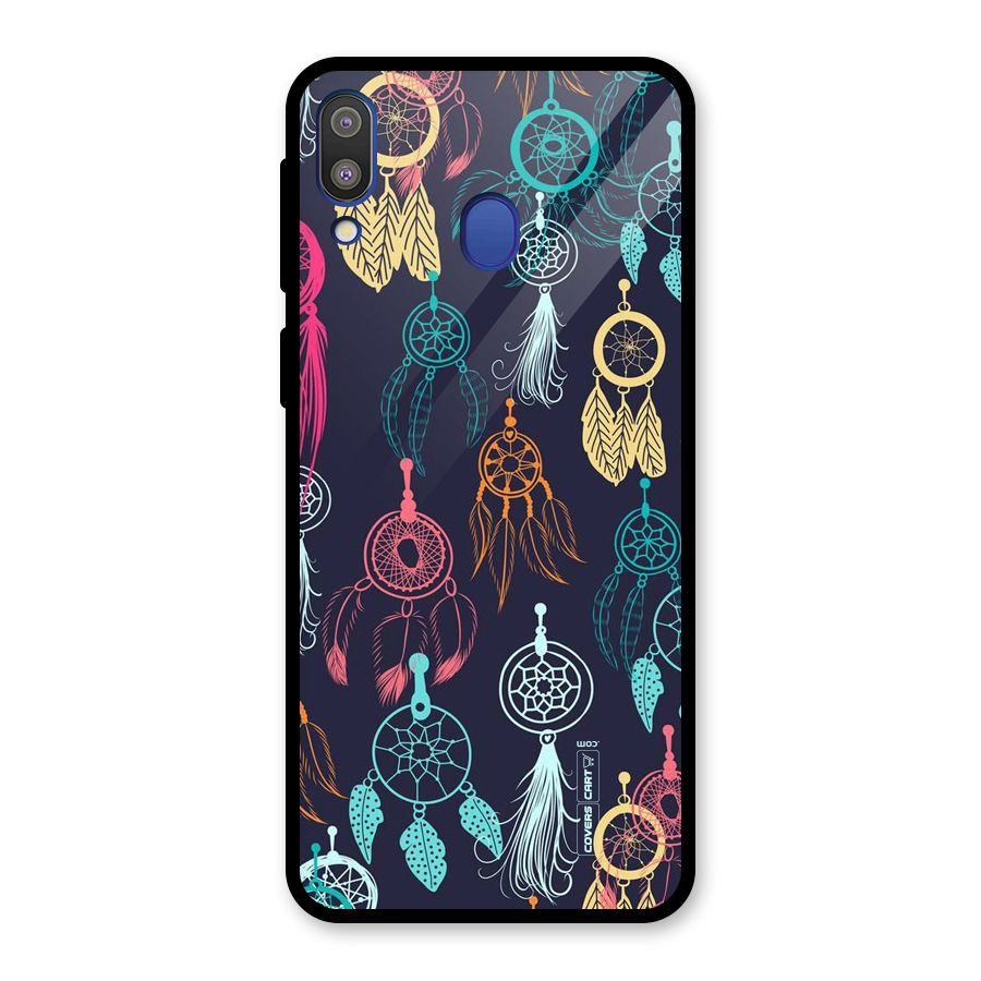 Dream Catcher Pattern Glass Back Case for Galaxy M20