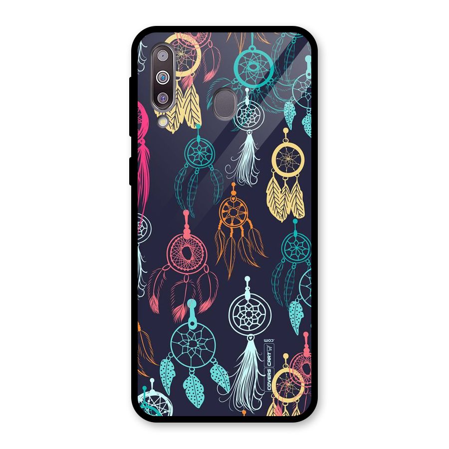 Dream Catcher Pattern Glass Back Case for Galaxy M30