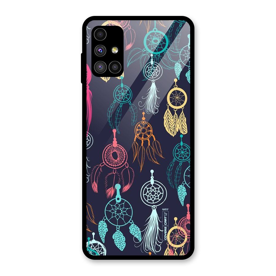 Dream Catcher Pattern Glass Back Case for Galaxy M51