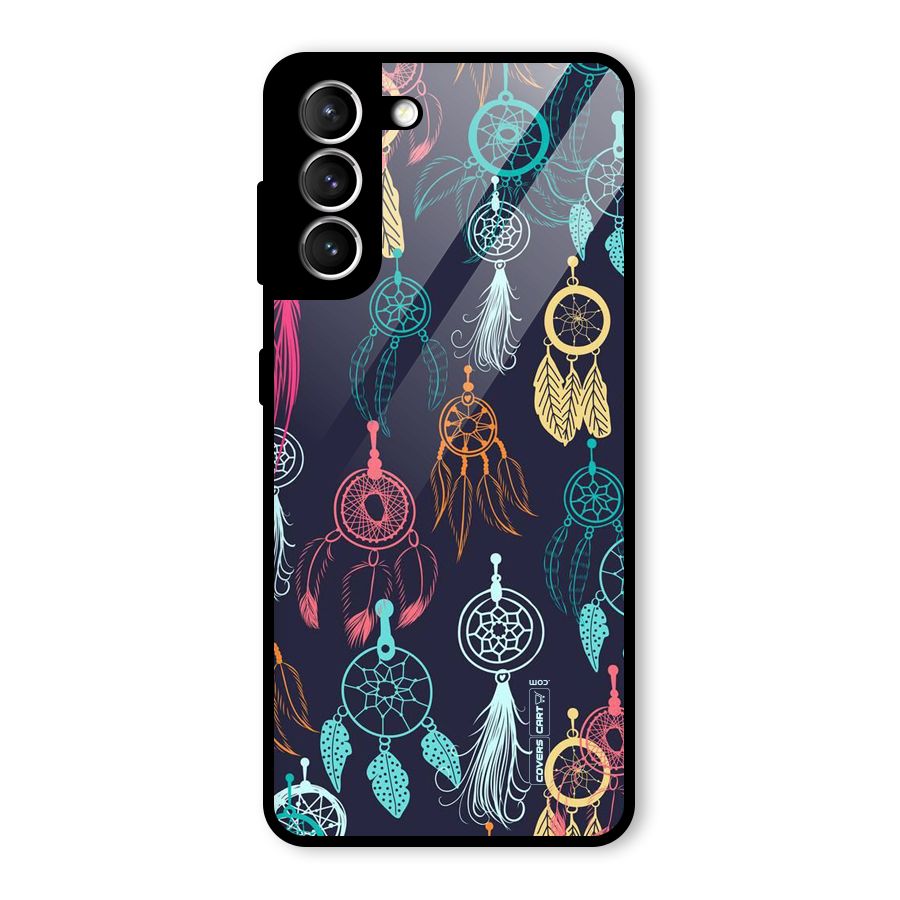 Dream Catcher Pattern Glass Back Case for Galaxy S21 5G
