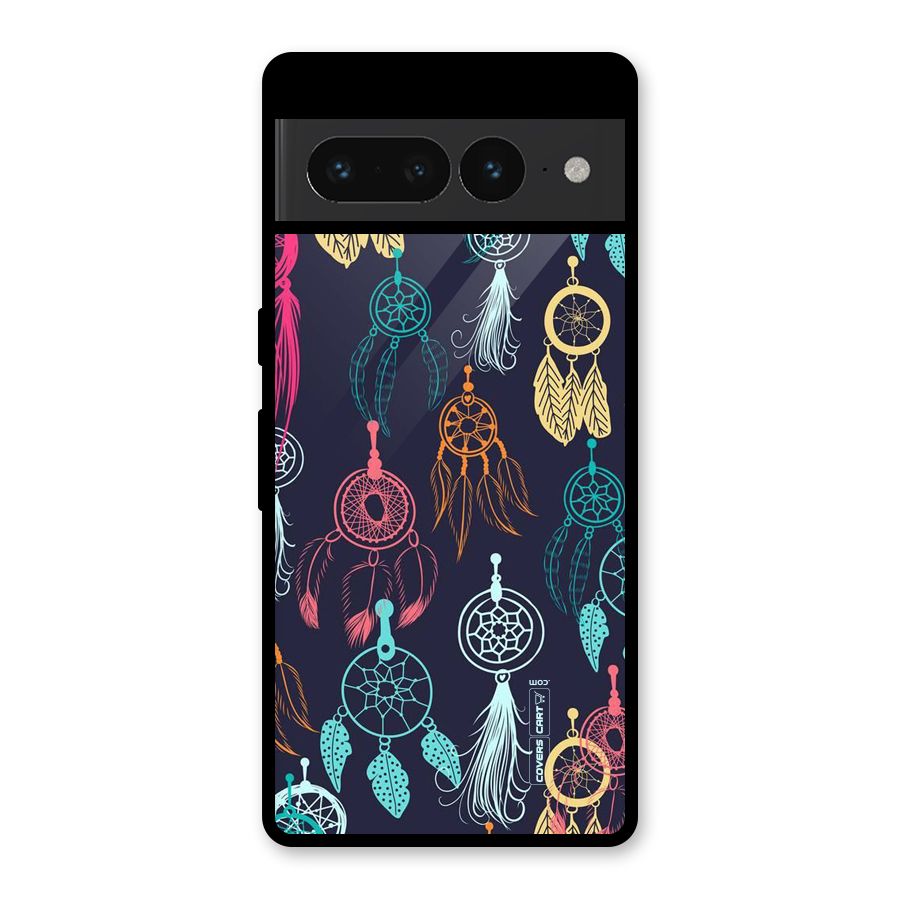 Dream Catcher Pattern Glass Back Case for Google Pixel 7 Pro