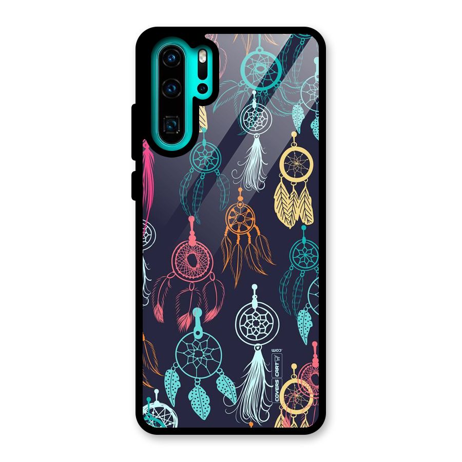 Dream Catcher Pattern Glass Back Case for Huawei P30 Pro