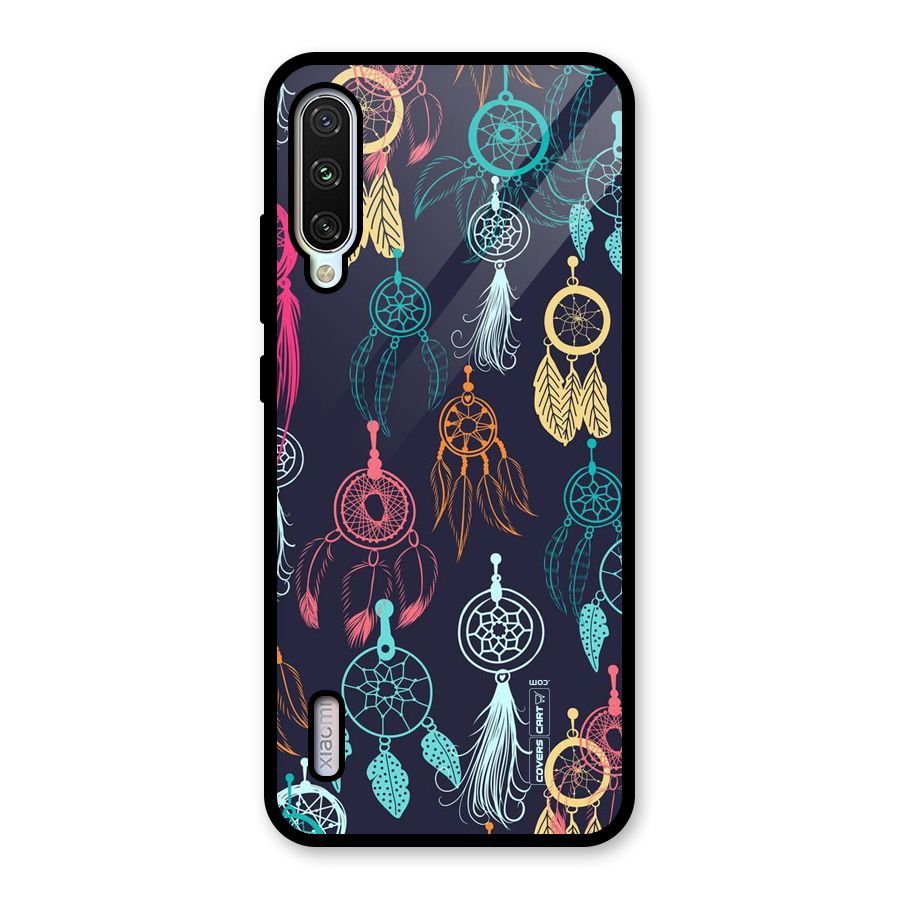 Dream Catcher Pattern Glass Back Case for Mi A3