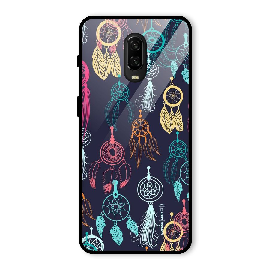 Dream Catcher Pattern Glass Back Case for OnePlus 6T