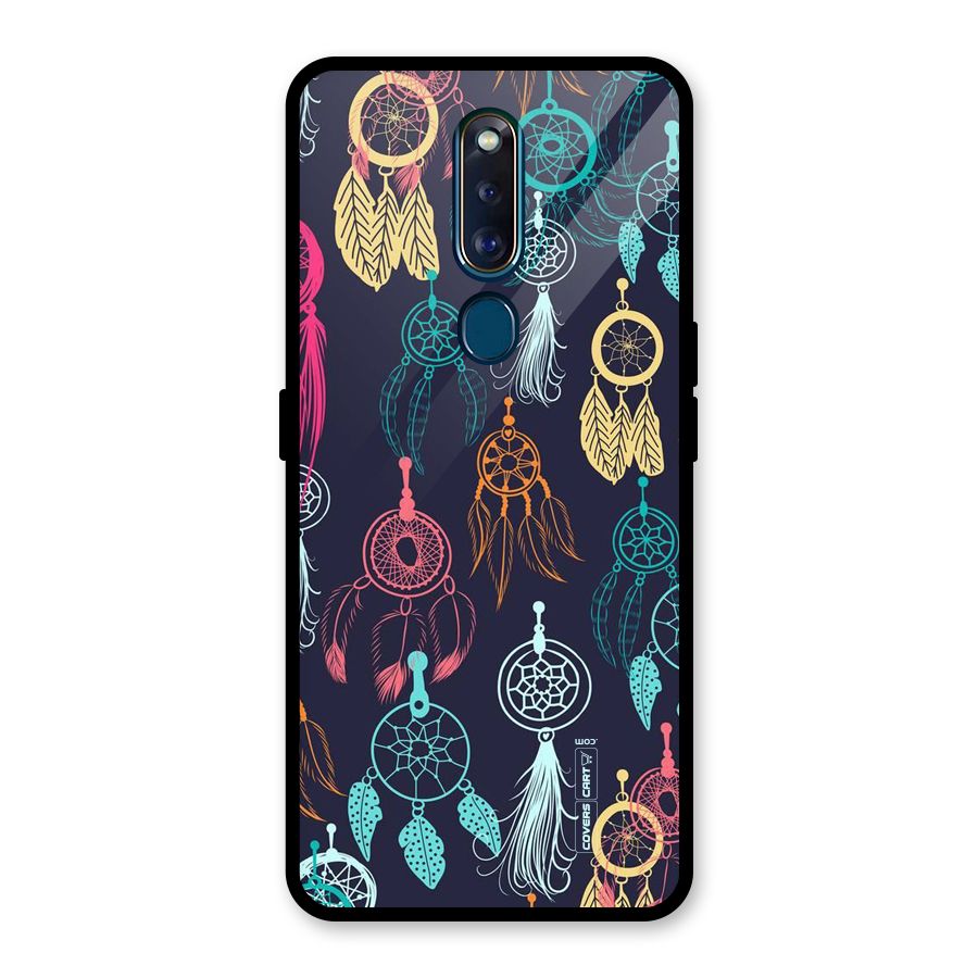 Dream Catcher Pattern Glass Back Case for Oppo F11 Pro