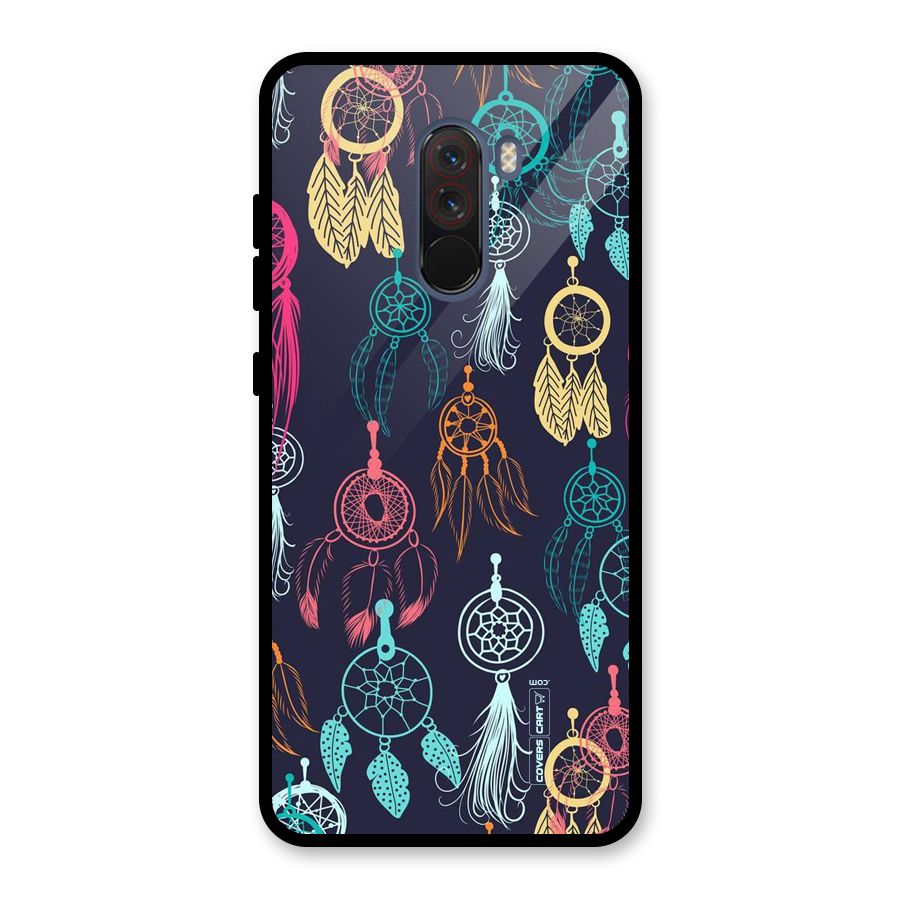 Dream Catcher Pattern Glass Back Case for Poco F1