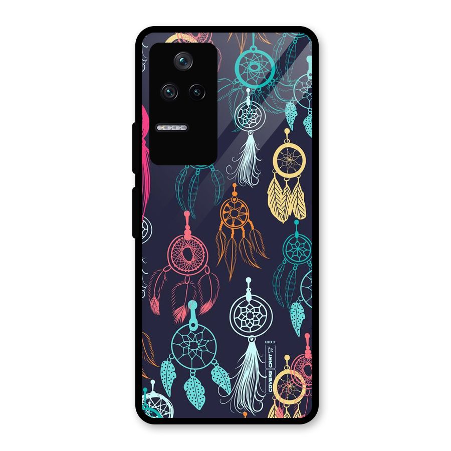 Dream Catcher Pattern Glass Back Case for Poco F4 5G