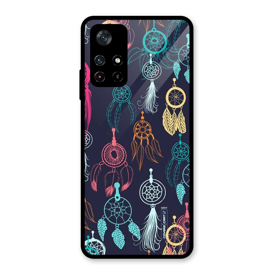 Dream Catcher Pattern Glass Back Case for Poco M4 Pro 5G