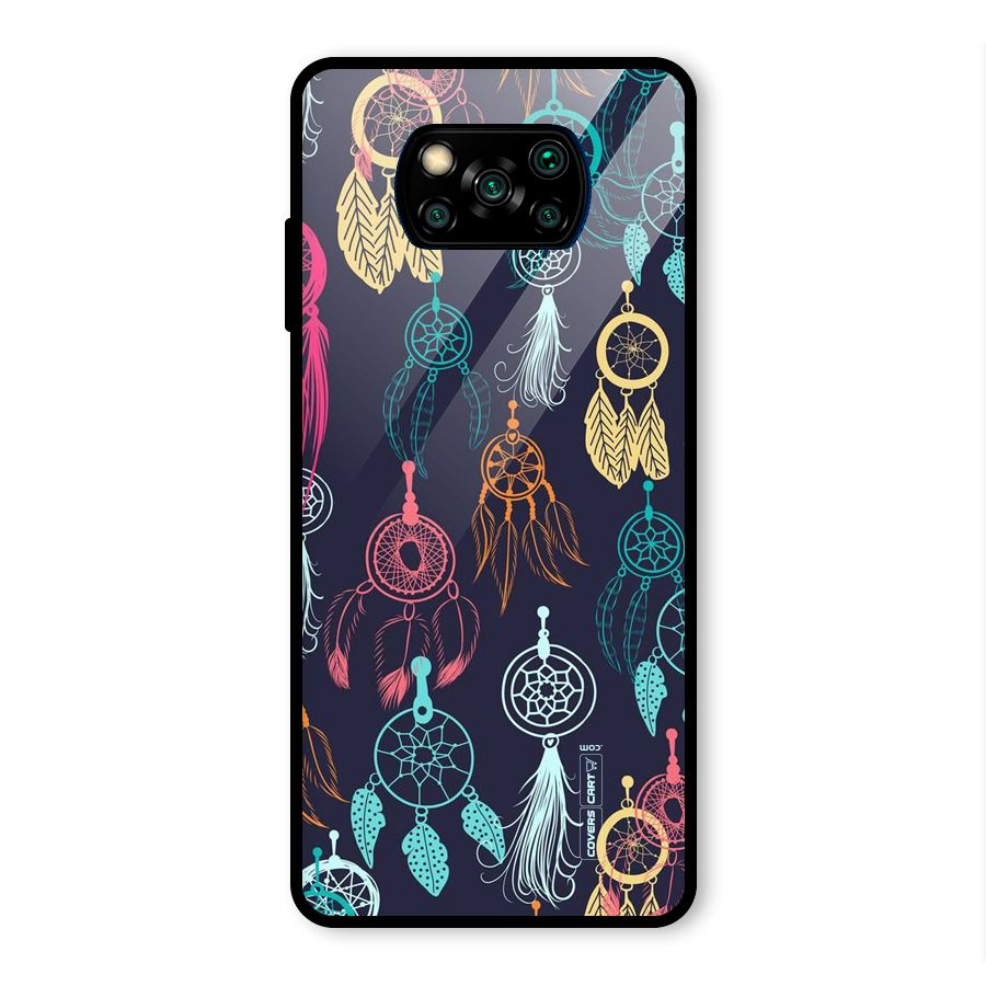 Dream Catcher Pattern Glass Back Case for Poco X3 Pro