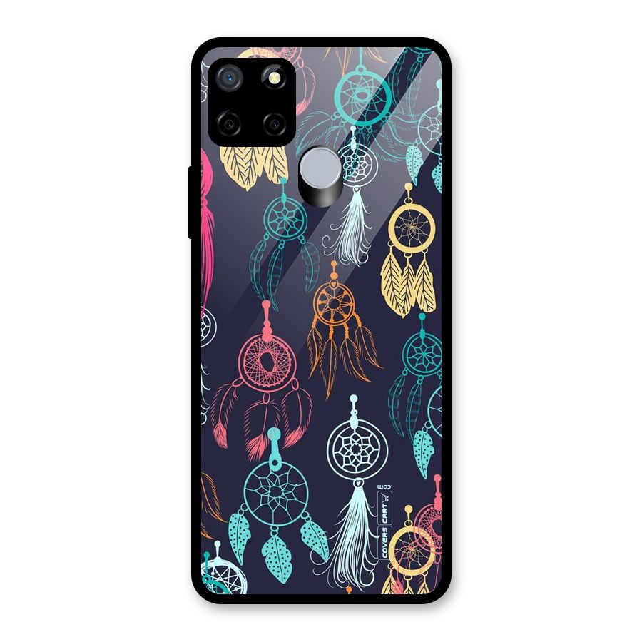 Dream Catcher Pattern Glass Back Case for Realme C12