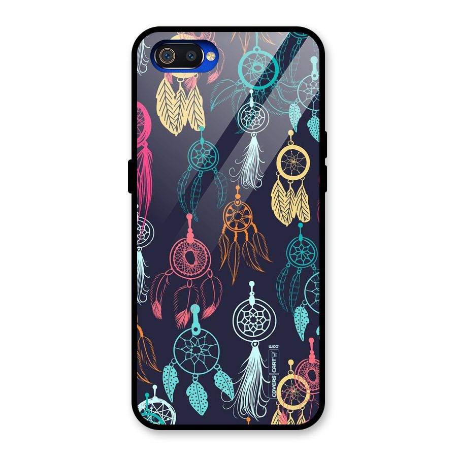 Dream Catcher Pattern Glass Back Case for Realme C2