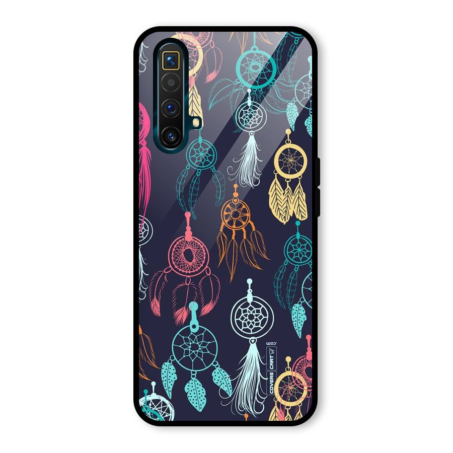 Dream Catcher Pattern Glass Back Case for Realme X3