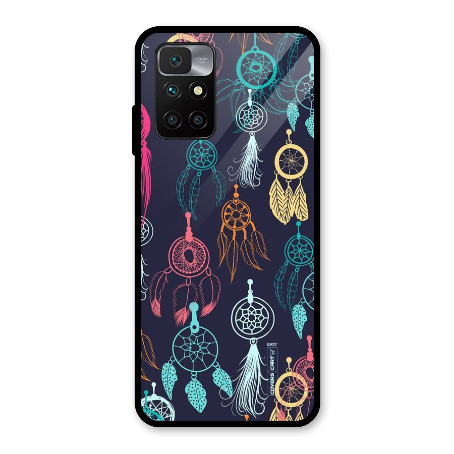 Dream Catcher Pattern Glass Back Case for Redmi 10 Prime