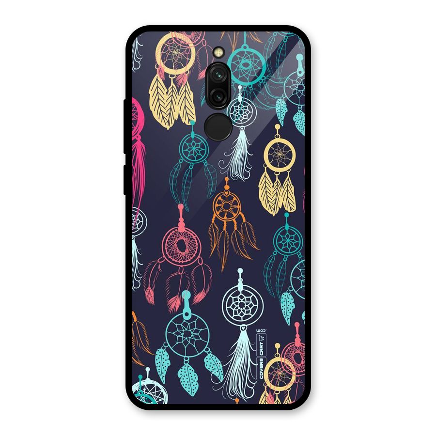 Dream Catcher Pattern Glass Back Case for Redmi 8