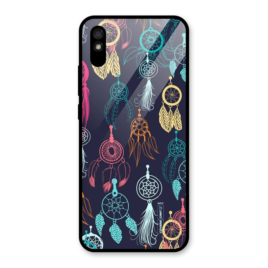 Dream Catcher Pattern Glass Back Case for Redmi 9i