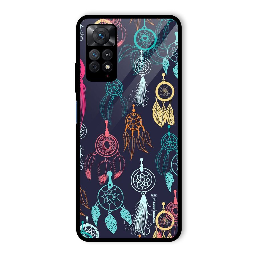 Dream Catcher Pattern Glass Back Case for Redmi Note 11 Pro