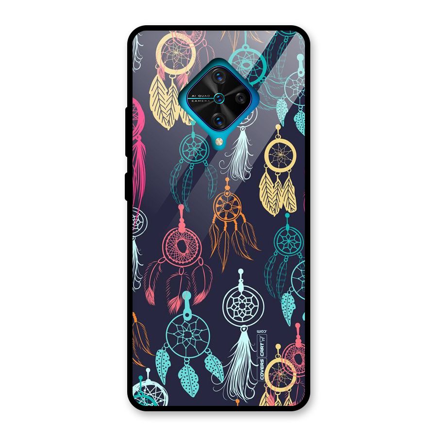 Dream Catcher Pattern Glass Back Case for Vivo S1 Pro