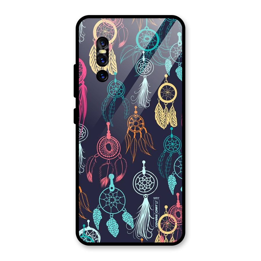 Dream Catcher Pattern Glass Back Case for Vivo V15 Pro