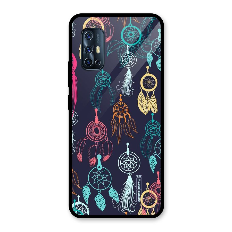 Dream Catcher Pattern Glass Back Case for Vivo V17