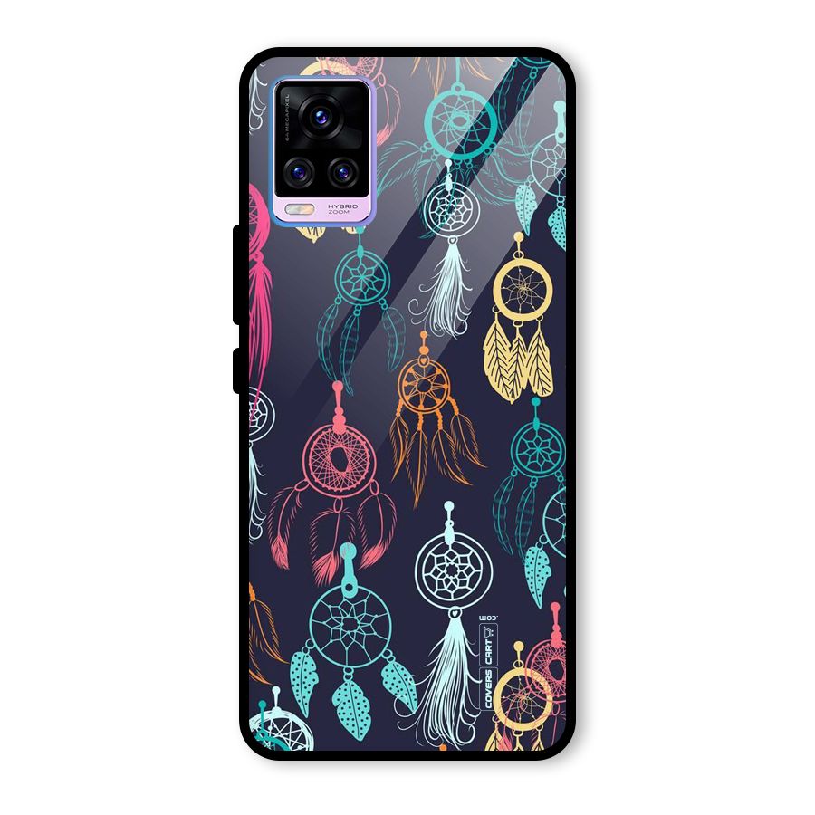 Dream Catcher Pattern Glass Back Case for Vivo V20 Pro