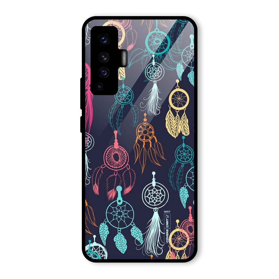 Dream Catcher Pattern Glass Back Case for Vivo X50