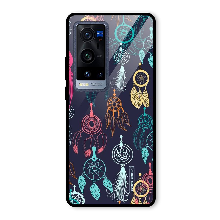 Dream Catcher Pattern Glass Back Case for Vivo X60 Pro Plus