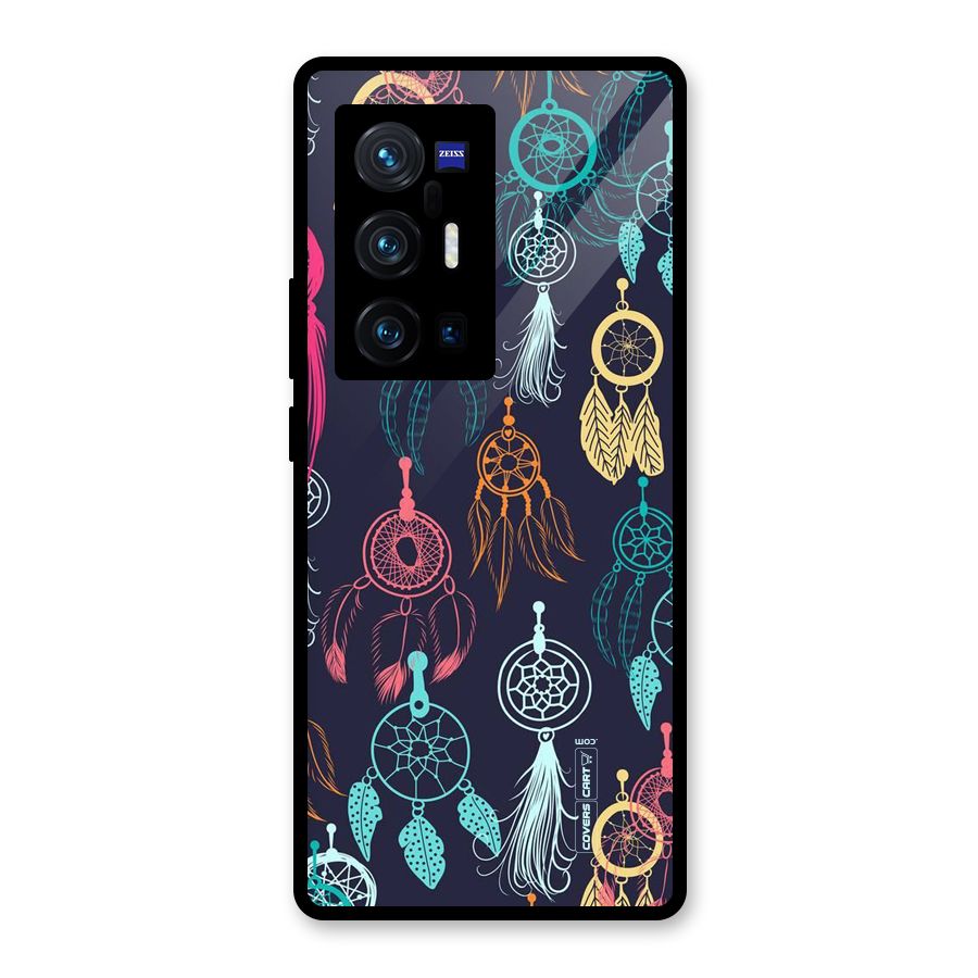 Dream Catcher Pattern Glass Back Case for Vivo X70 Pro Plus
